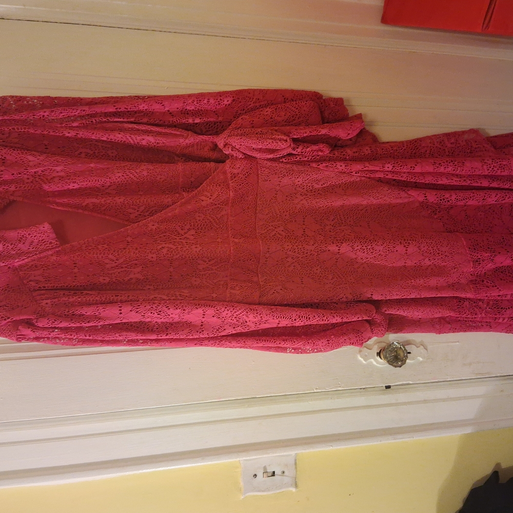 Elegant Pink Lace Dress